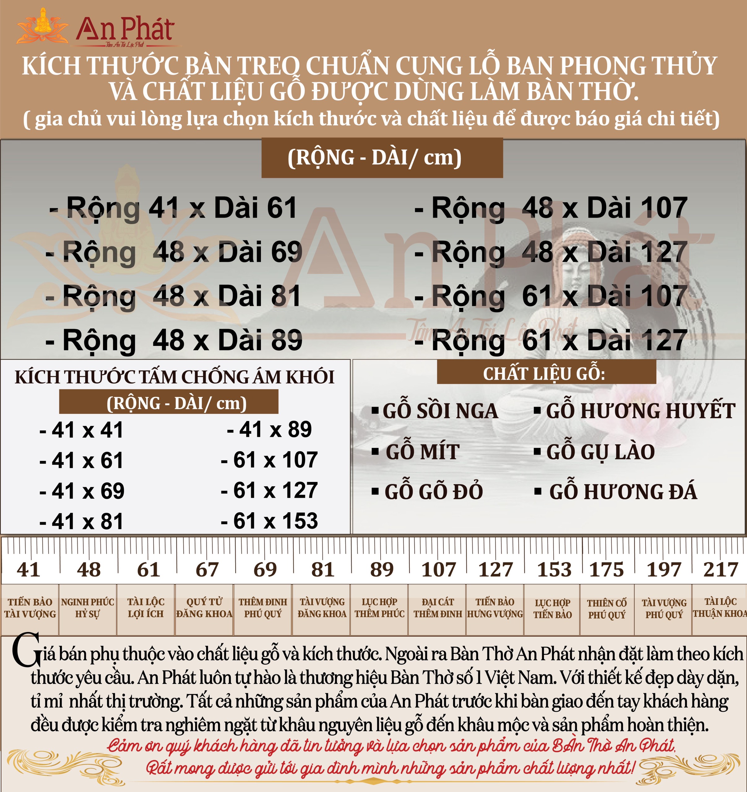 Kích thước bàn thờ đẹp treo tường chuẩn cung lỗ ban phong thủy